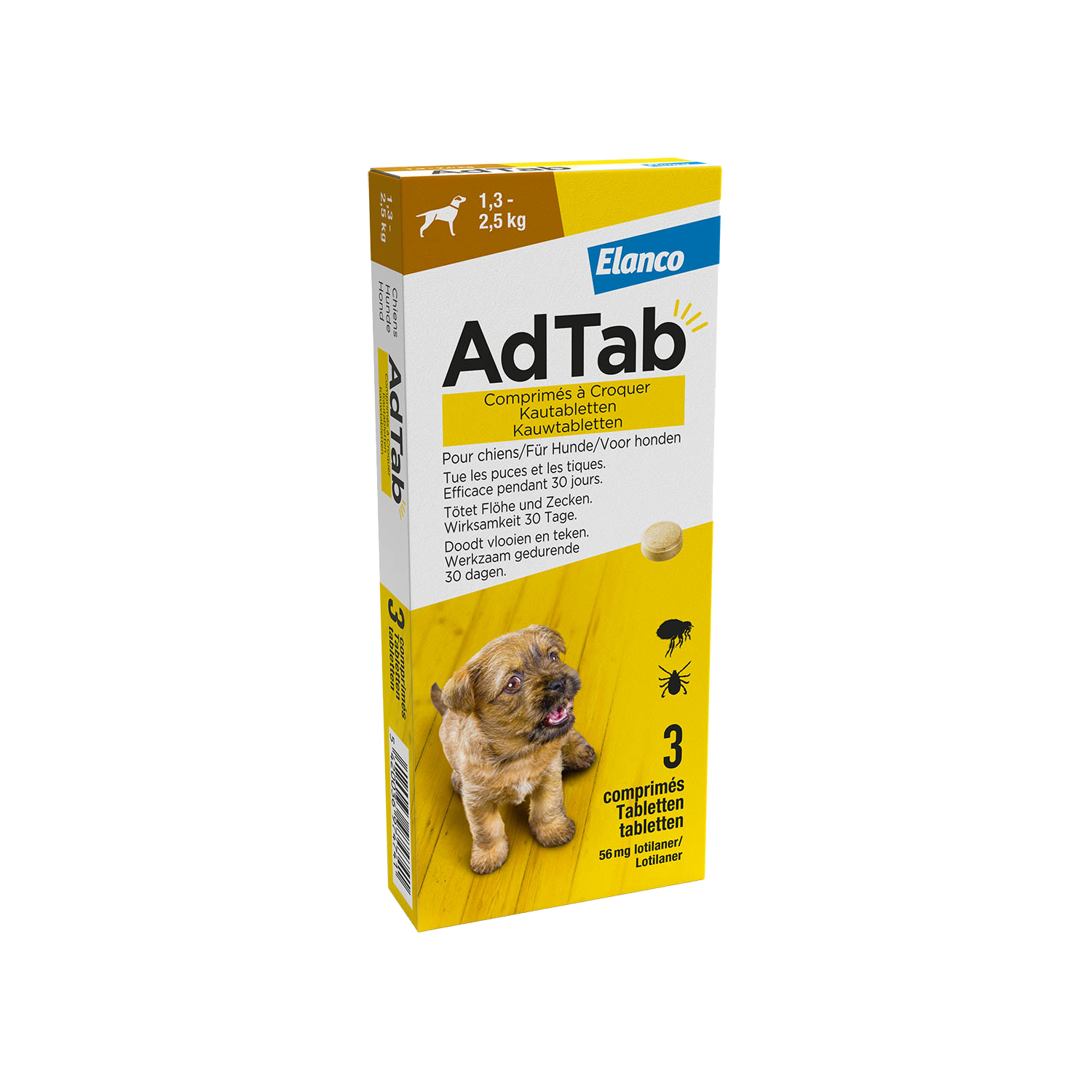 AdTab 56 mg - 1,3-2,5 kg - 2 x 3 tabletten