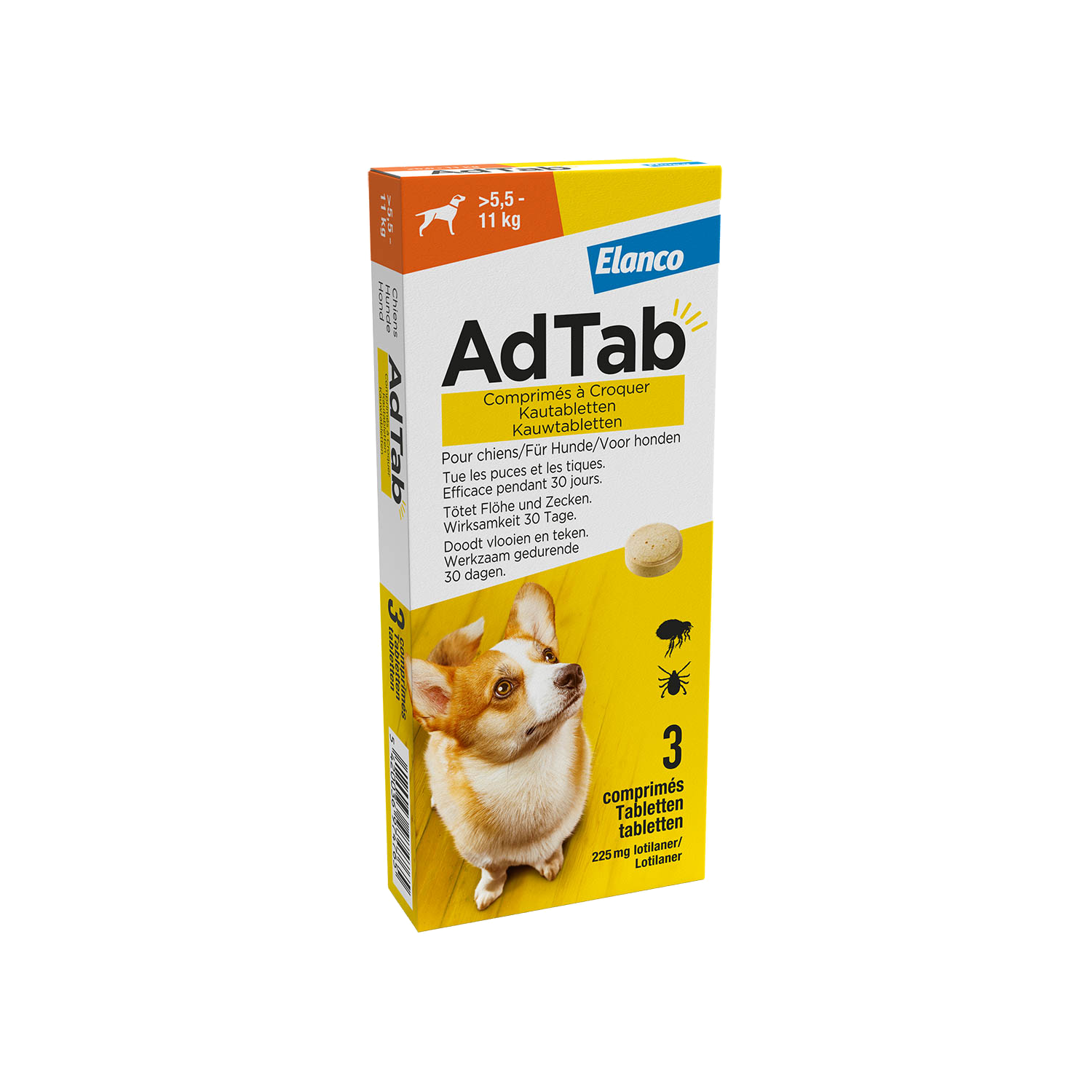 AdTab 225 mg - 5,5-11 kg - 2 x 3 tabletten