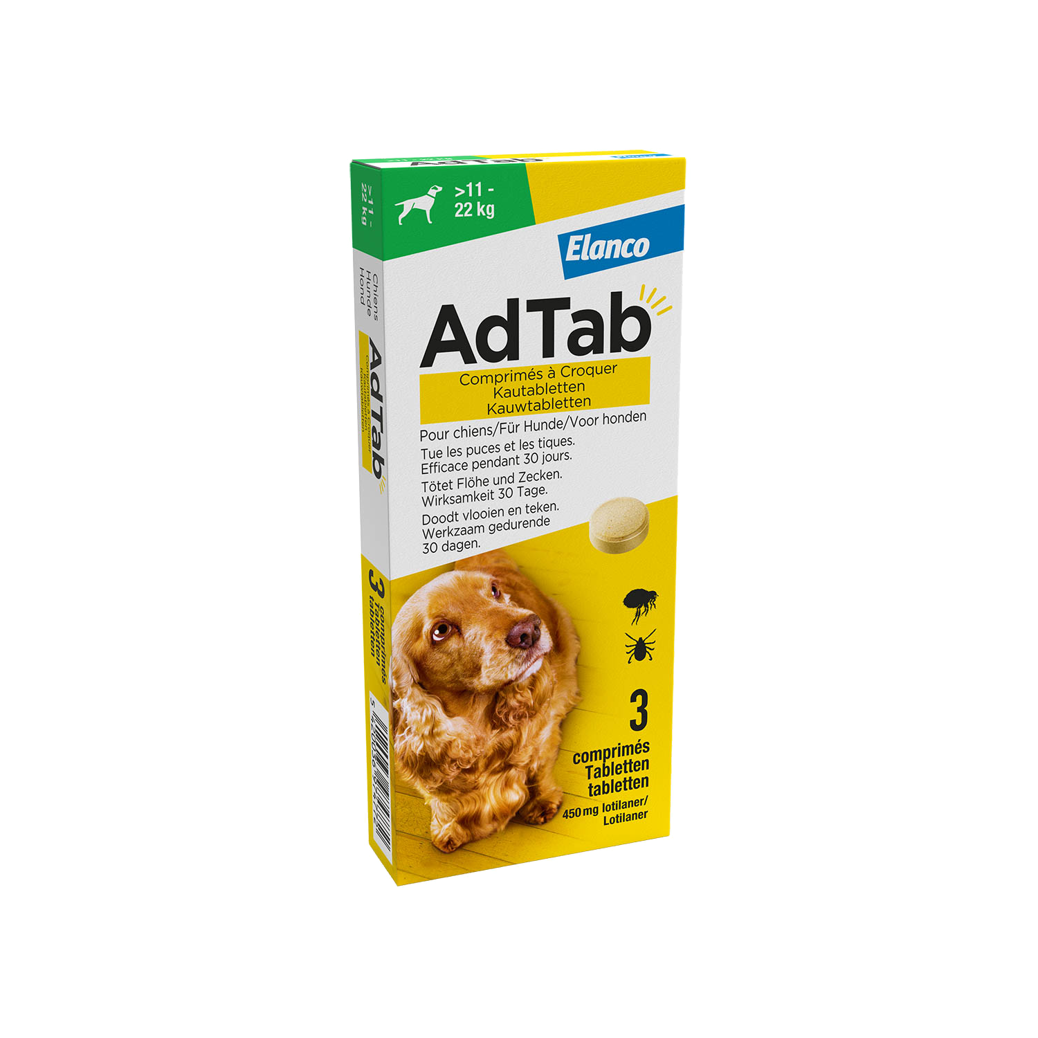 AdTab 450 mg - 11-22 kg - 2 x 3 tabletten