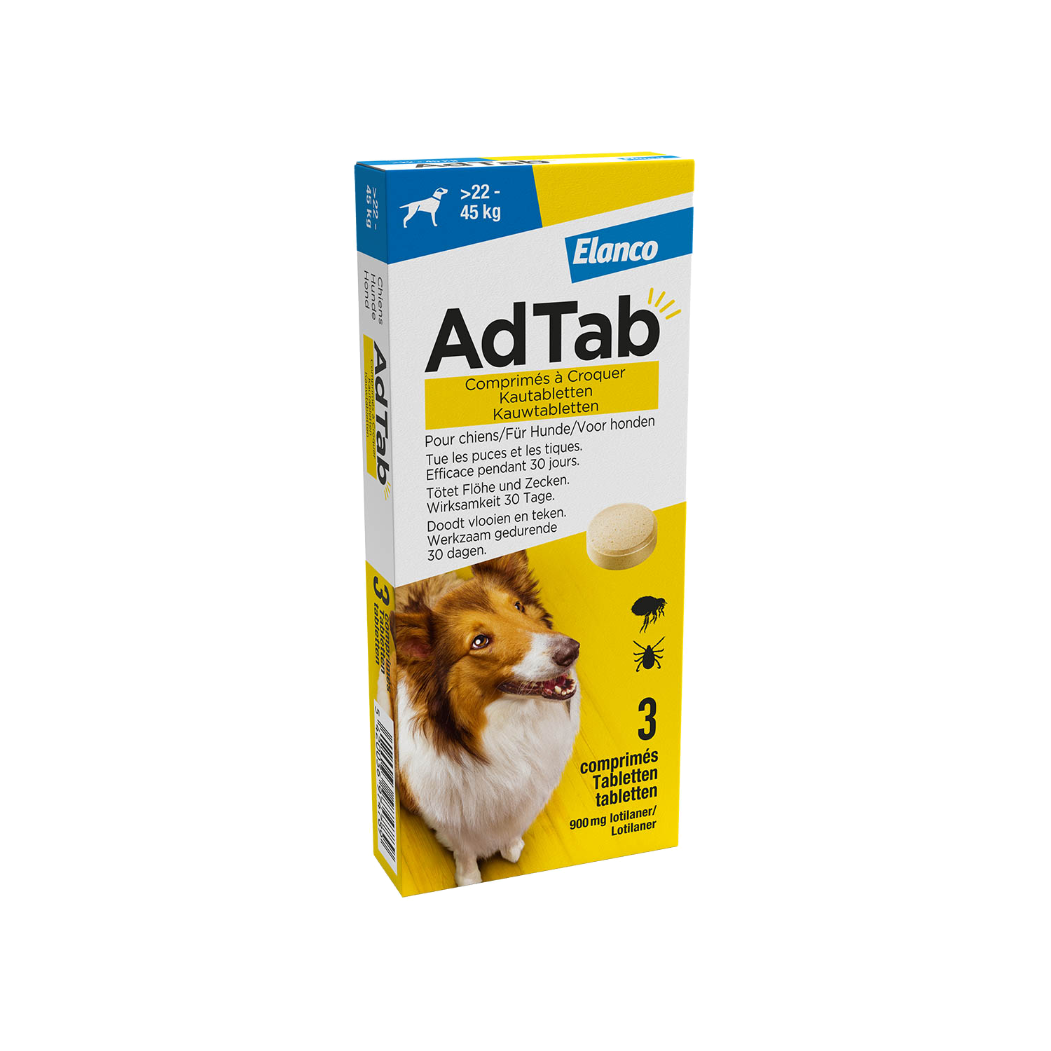 AdTab 900 mg - 22-45 kg - 2 x 3 tabletten