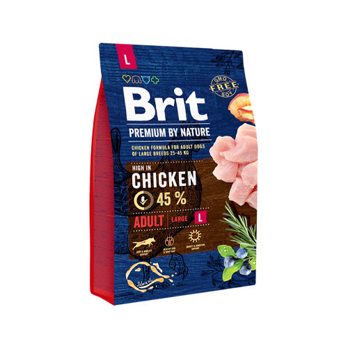 Brita - Brit Premium by Nature adult l – Trockenfutter für Hunde – 3 kg