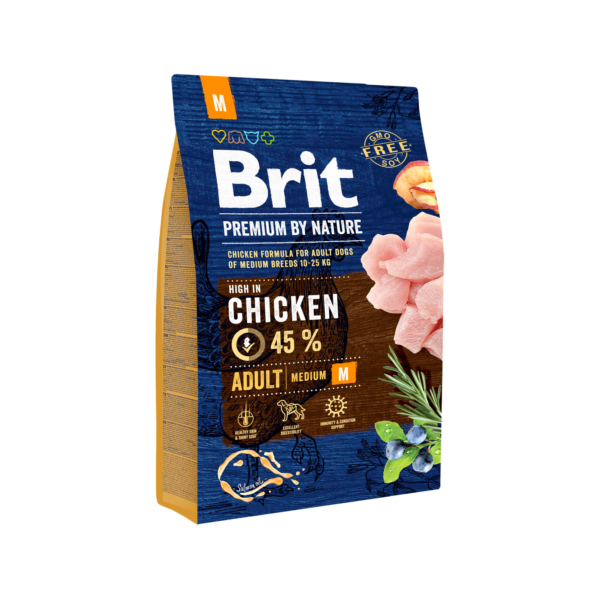 Brita - Brit Premium by Nature adulte m – Trockenfutter für Hunde – 3 kg