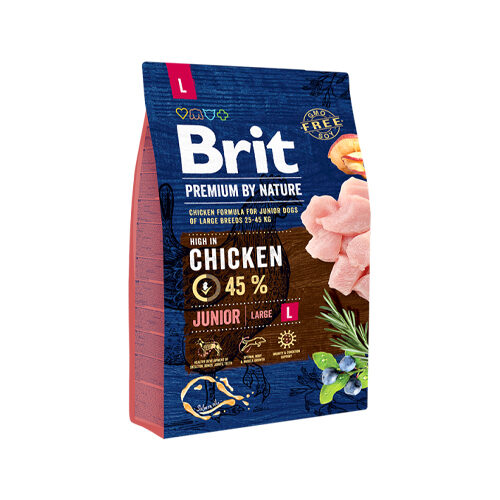 Brita - Brit Premium by Nature Junior l – Trockenfutter für Hunde – Huhn 3 kg