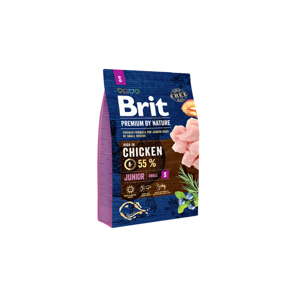 Brita - brit Premium by Nature Chicken Small Junior – Trockenfutter für Hunde – 3 kg