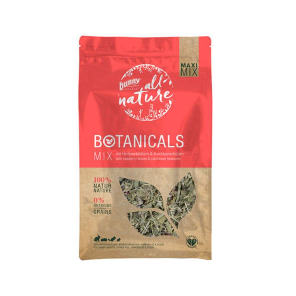 BUNNY NATURE botanicals maxi mix frambozenblad / bloemkoolbloesem (400 GR)