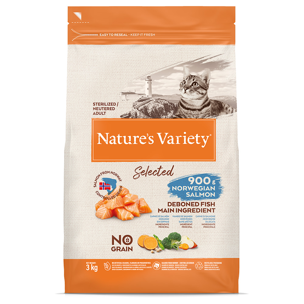 Nature’s Variety Nature's Variety Selected Sterilized Noorse zalm - 3 kg