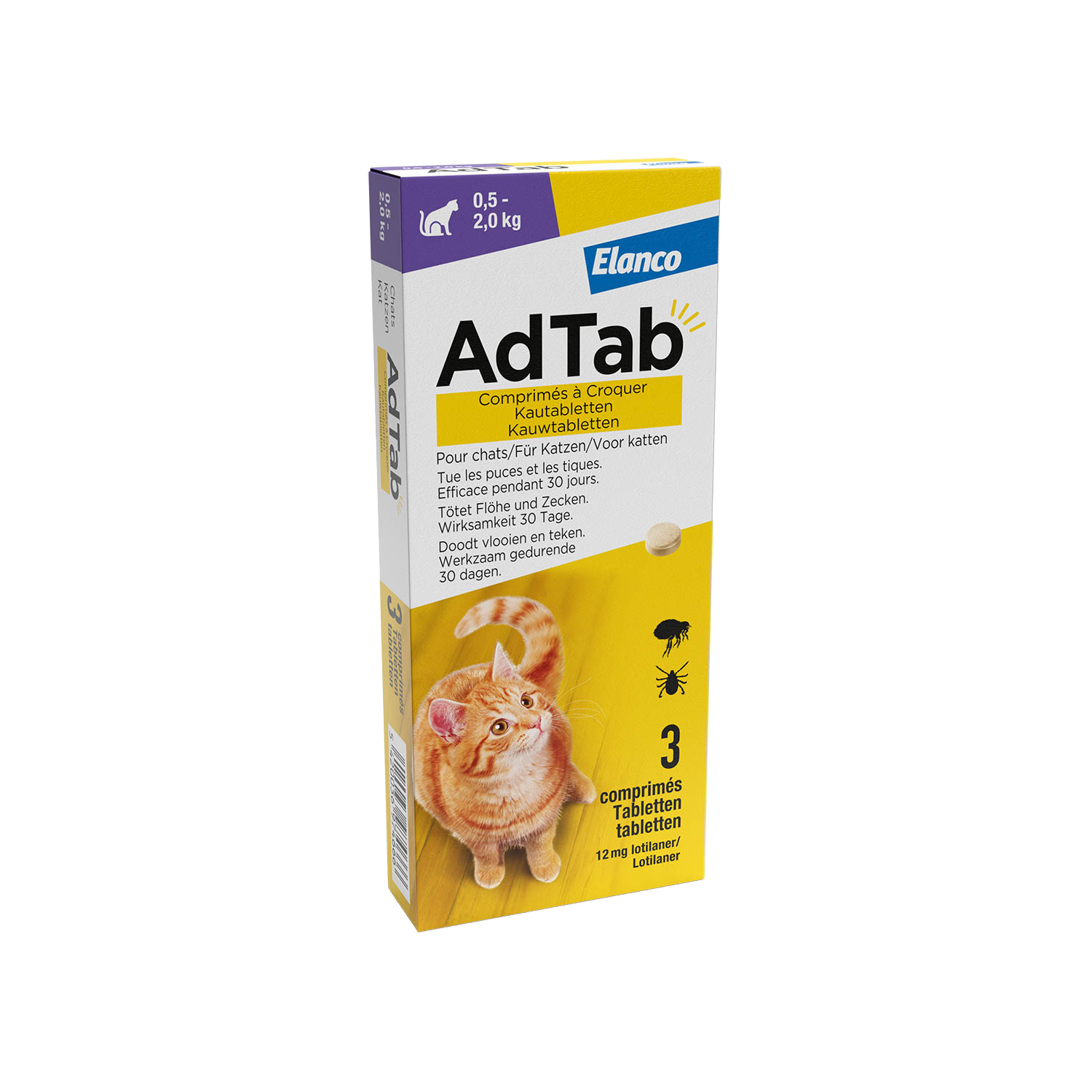 AdTab 12 mg - 0,5-2 kg - 2 x 3 tabletten