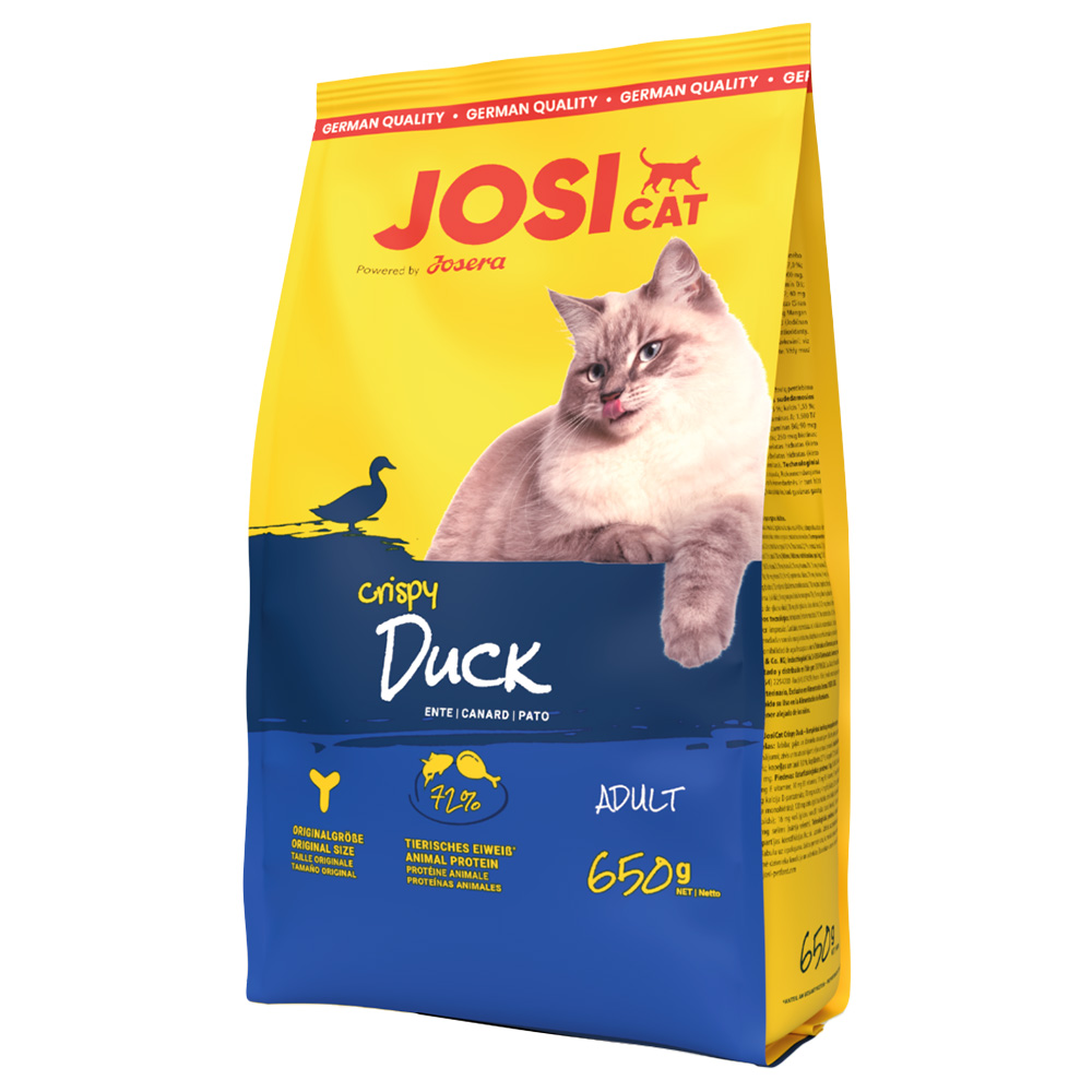 JosiCat 650g Josera  Crispy Duck droogvoer voor katten