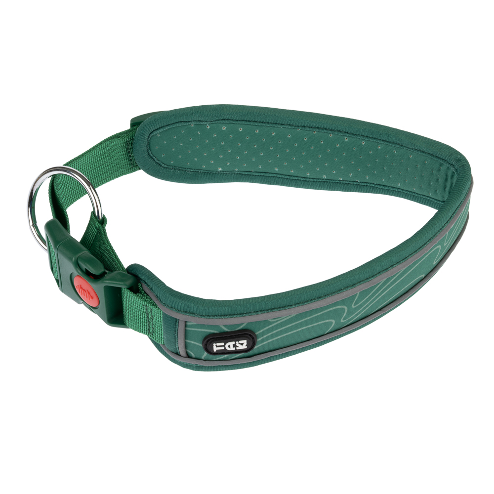 TIAKI Halsband Soft & Safe, groen - Maat L: 55 - 65 cm Halsomvang, B 45 mm