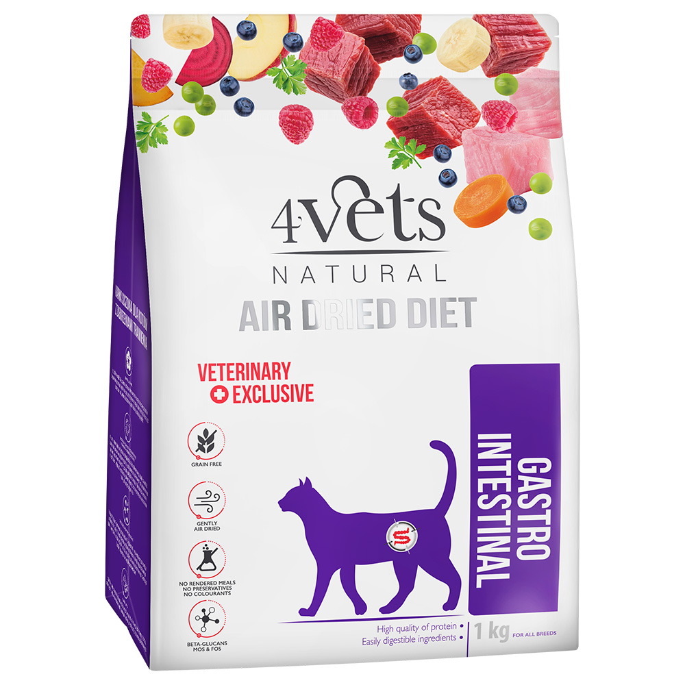 4vets 1kg  gastro intestinal droogvoer voor katten