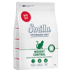 Smilla Veterinary Diet 4 kg Weight Control met Rund  Kattenvoer