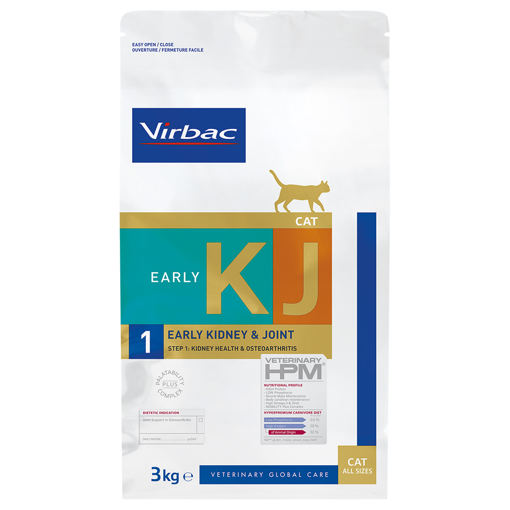 Virbac 3kg  Veterinary HPM Cat KJ1 Early Kidney & Joint Support droogvoer voor katten