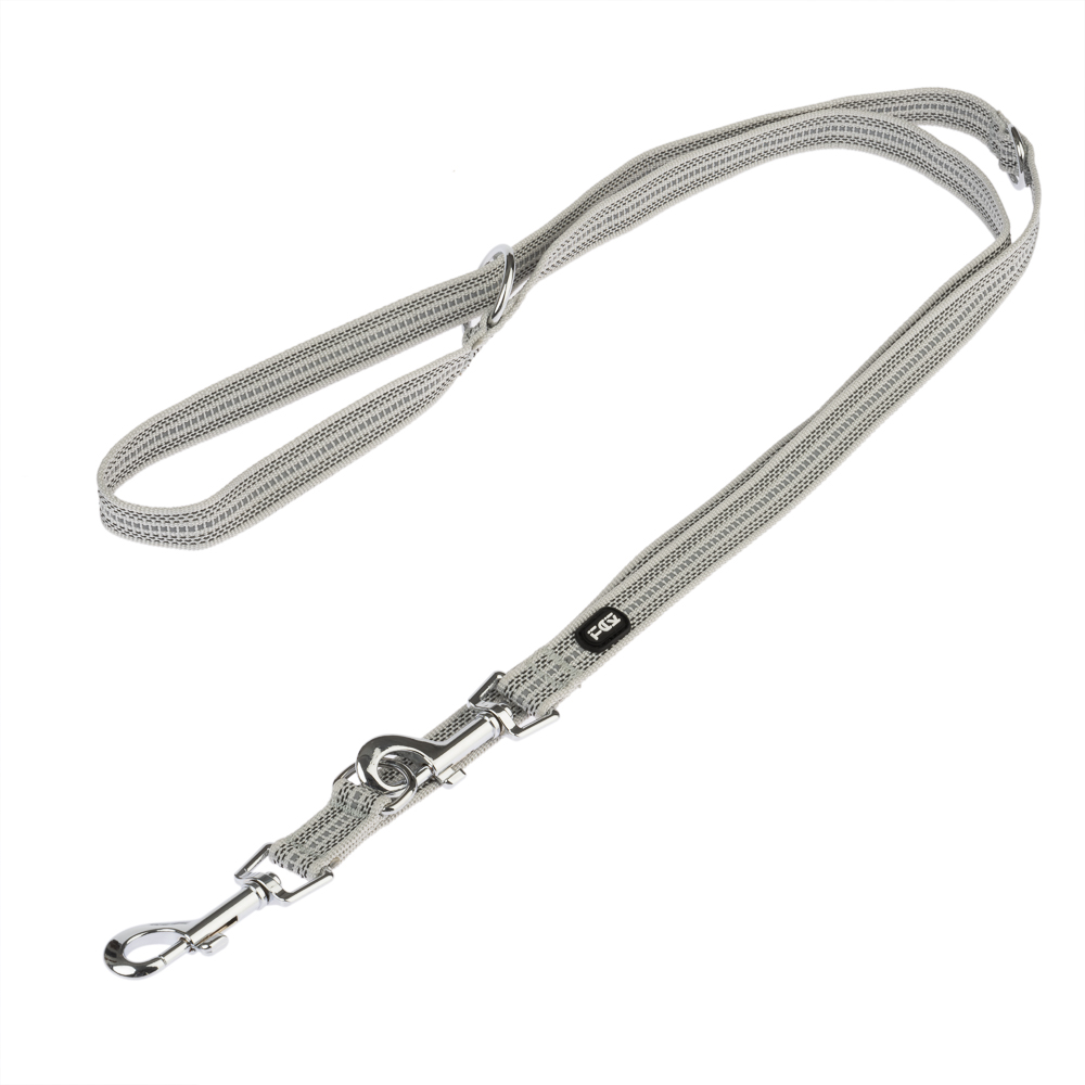 TIAKI Halsband Soft & Safe, grijs - Bijpassende riem: 200 cm lang, 20 mm breed