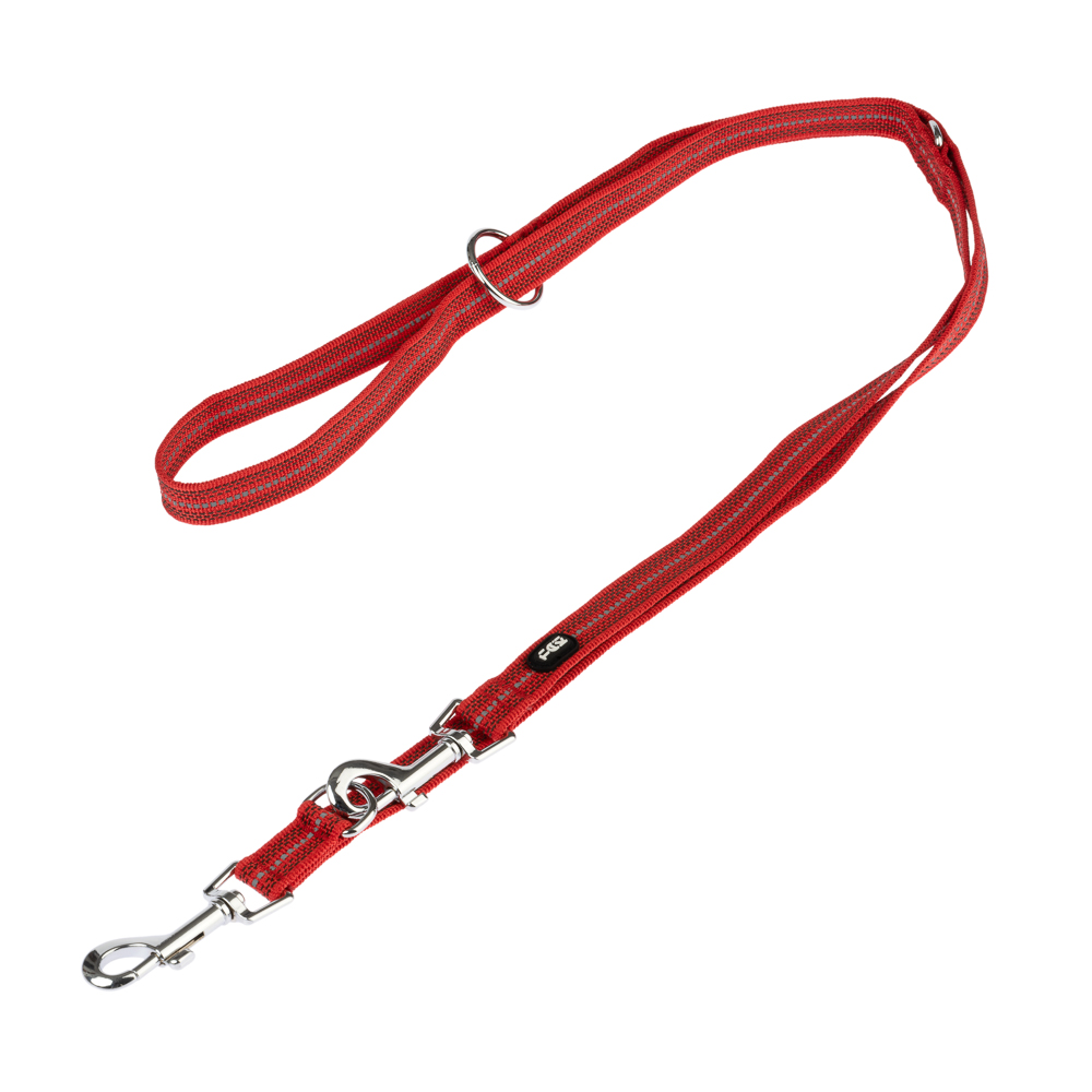 TIAKI Halsband Soft & Safe, rood - Bijpassende riem: 200 cm lang, 20 mm breed