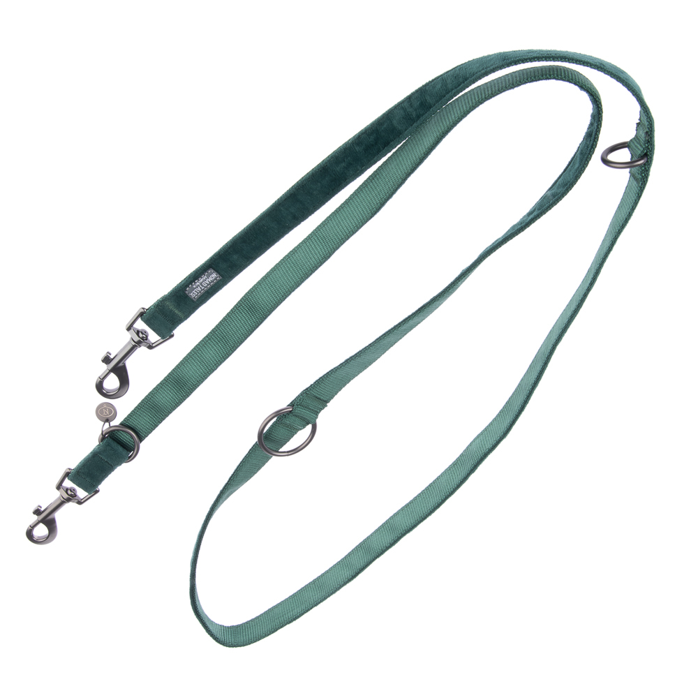 Nomad Tales Halsband  Blush emerald - groen - Bijpassende riem: 200 cm lang, 20 mm breed
