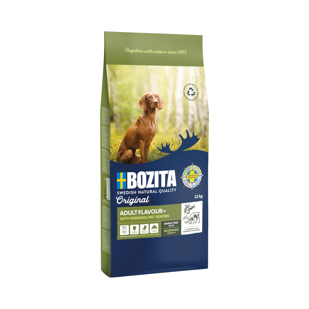 Bozita Flavor Plus Weizenfrei - Rentier - 12 kg