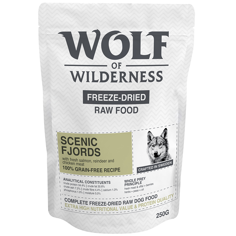 Wolf of Wilderness Scenic Fjords - Rendier, Zalm en Kip - 250 g