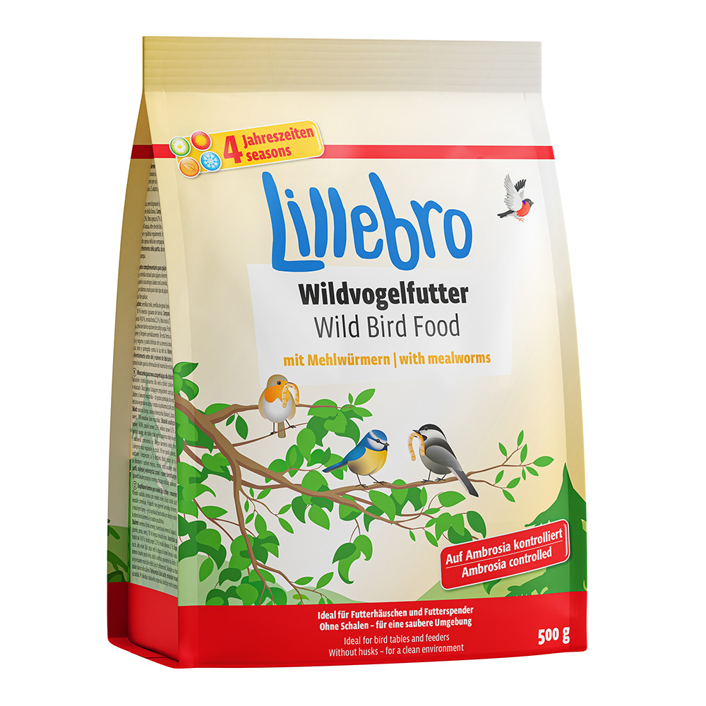 Lillebro Wild Vogelvoer met Meelwormen - 500 g