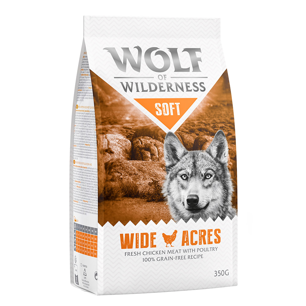 Wolf of Wilderness Probeer nu!  Droogvoer, Enkele Blikken & Snacks - Soft Wide Acres - Kip 350 g droogvoer