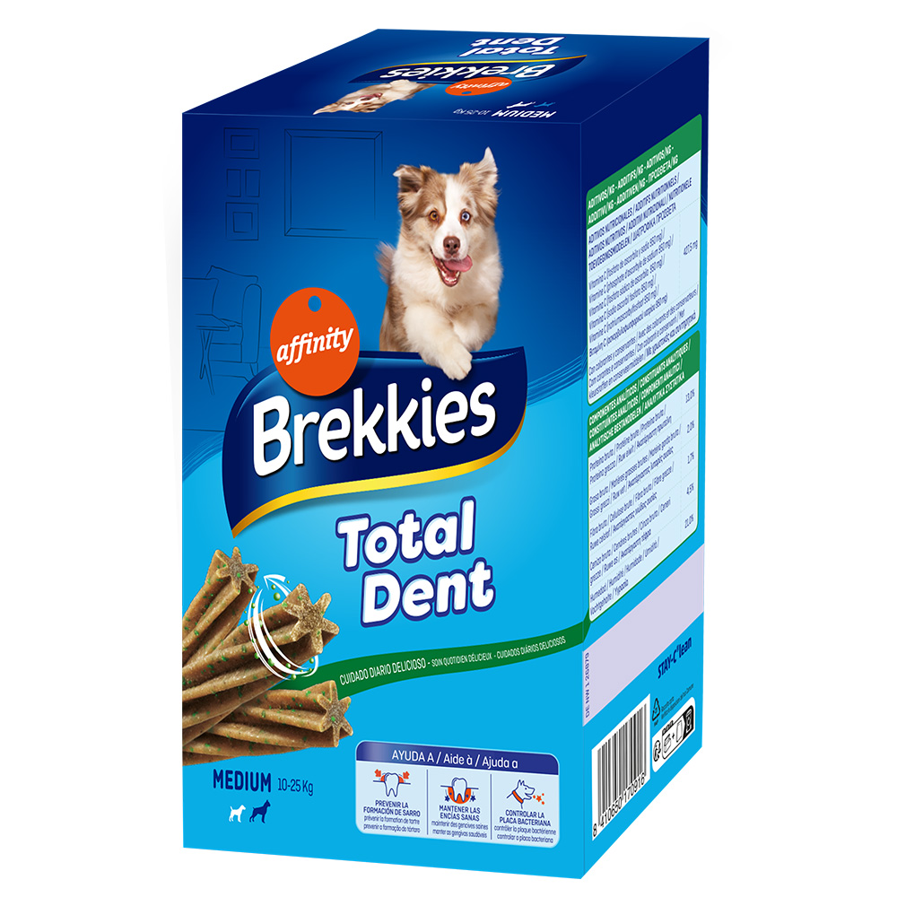 Affinity Brekkies 4x 180g Brekkies Total Dent für mittelgroße Hunde Hundesnacks