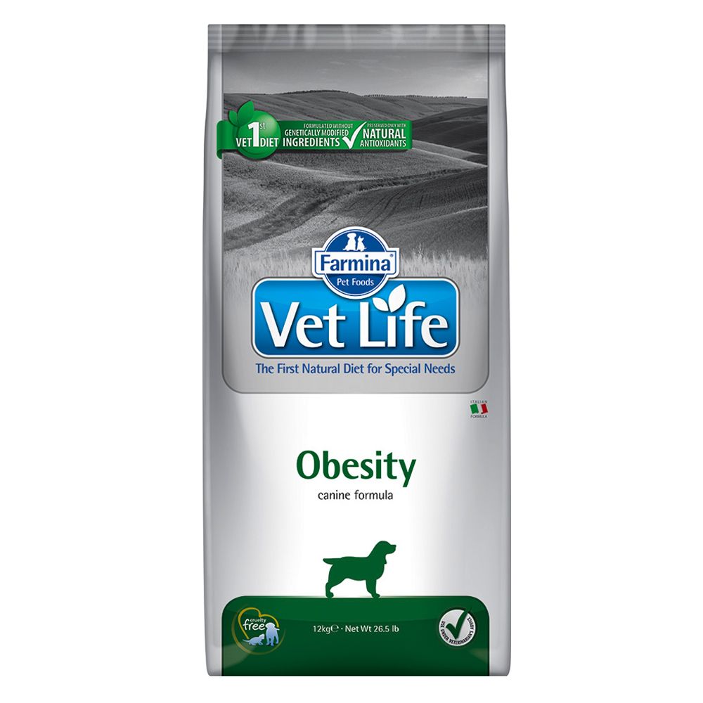 Vet Life Dog 12kg Farmina  Obesity Droogvoer voor honden