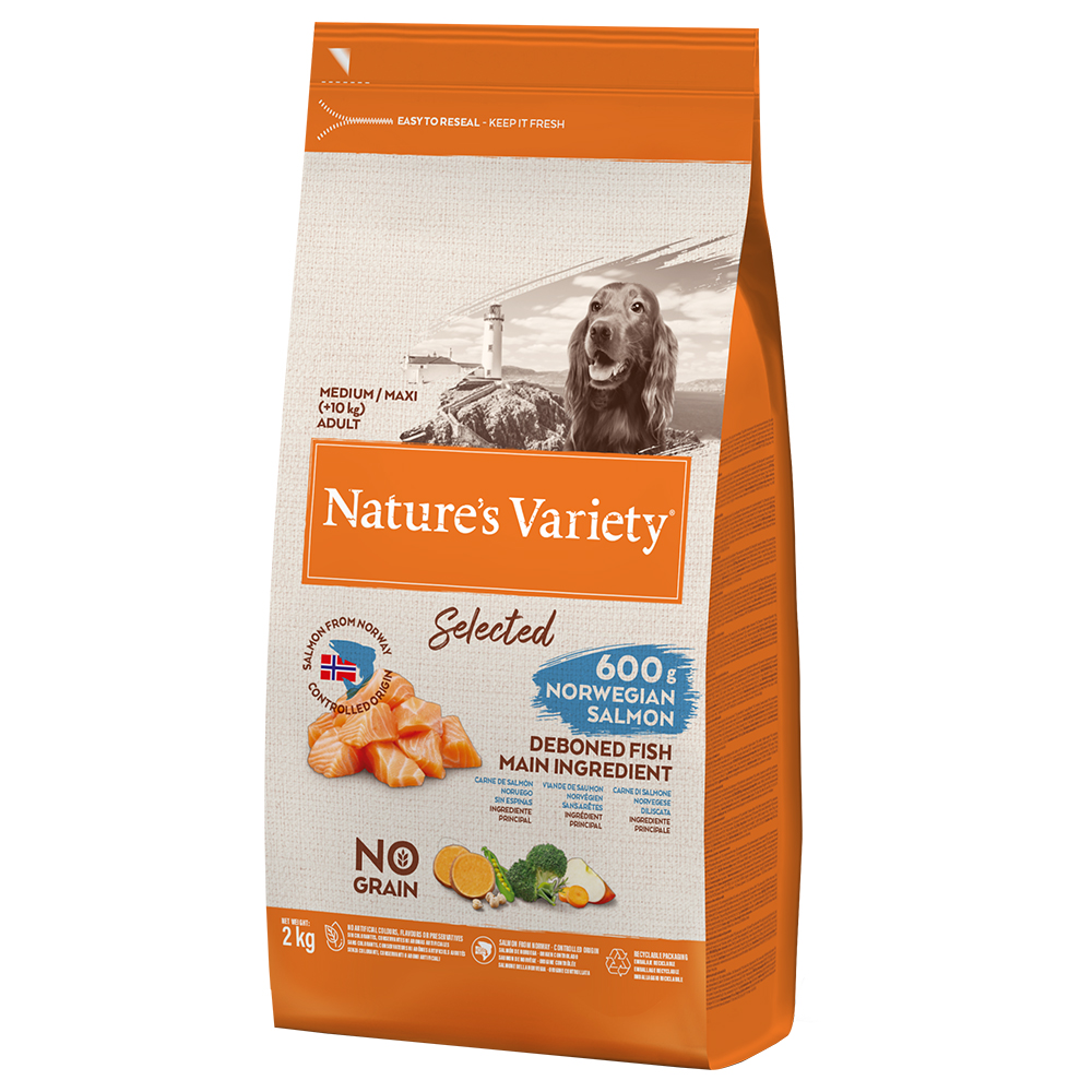 Nature’s Variety Nature's Variety Selected Medium Adult Noorse Zalm Hondenvoer -2 kg