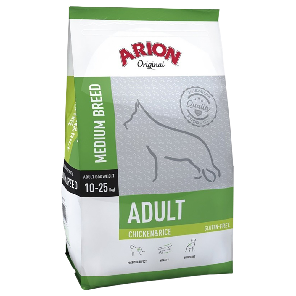 Arion 12kg  Original Adult Medium Breed Kip & Rijst hondenvoer droog