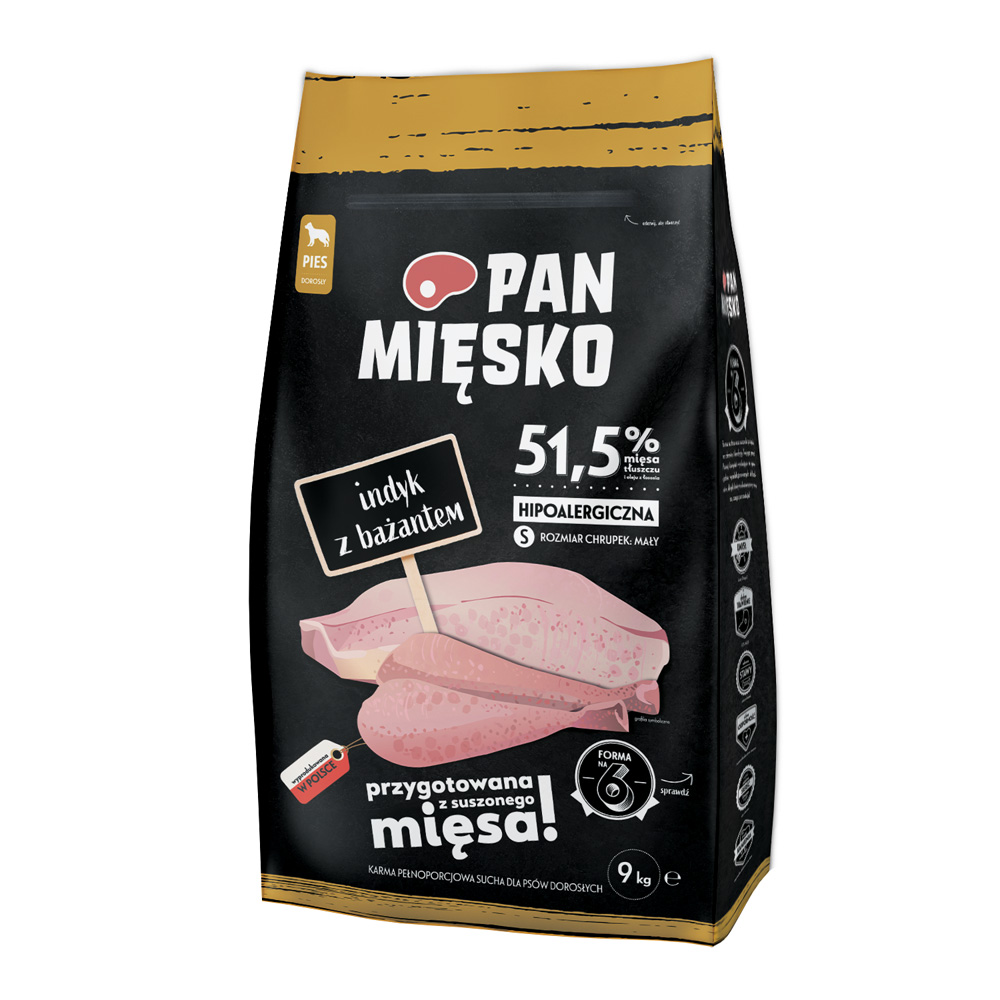 PAN MIĘSKO 9kg Pan Mięsko Small Kalkoen met Fazant droogvoer voor honden