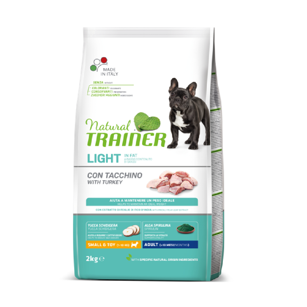 Trainer Natural Dog 7kg met Kalkoen Licht in Vet Mini Adult Natural Trainer Droge Honden
