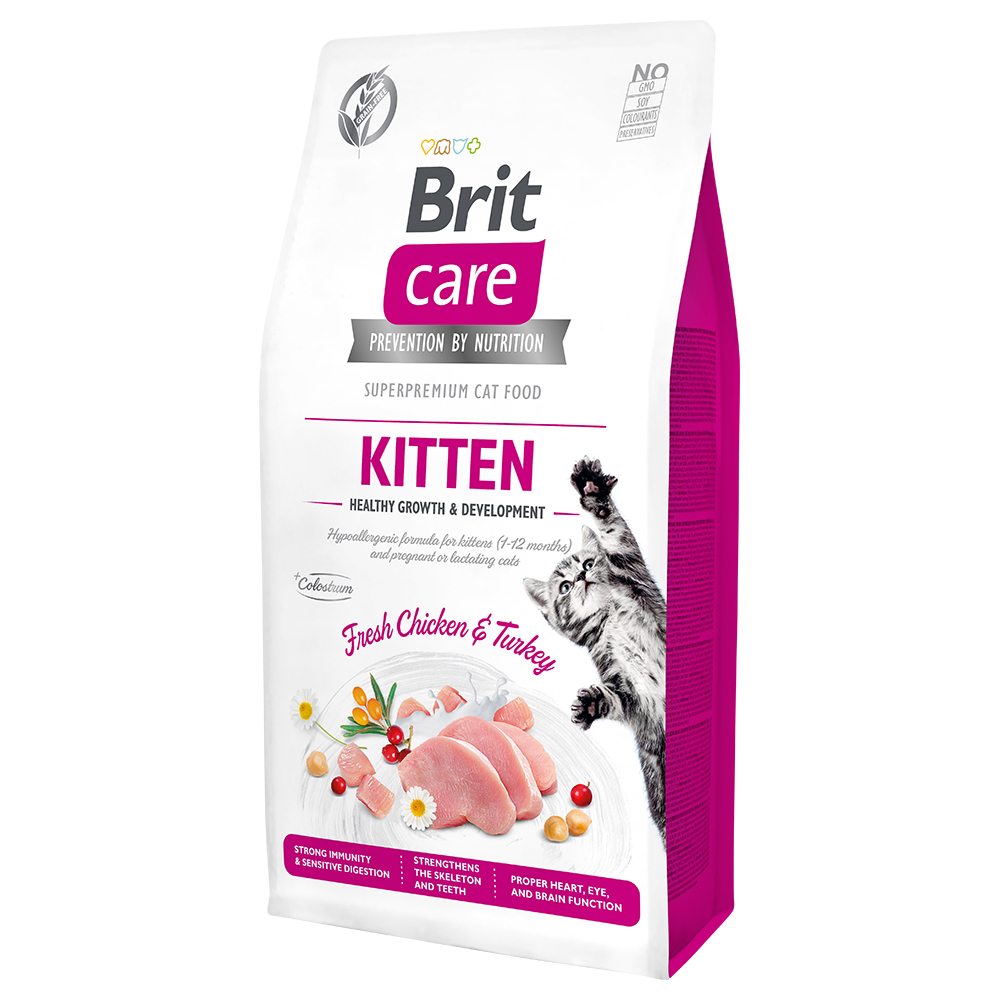 brita Brit Care Grain Free Kitten Gesundes Wachstum und Entwicklung – Trockenfutter für Katzen – 7 kg