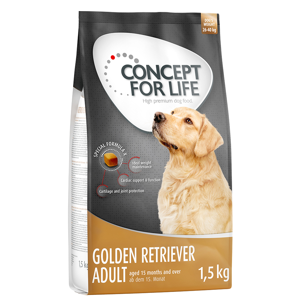 Concept for Life Probeerprijs! 1 kg / 1,5 kg  Hondenvoer - 1,5 kg Golden Retriever Adult