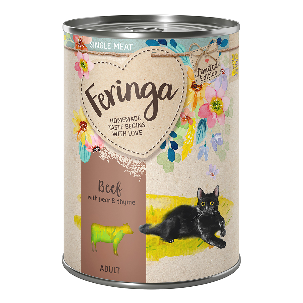 Feringa Limited Edition:  Single Meat Voorjaarsmenu Rund met Peer Kattenvoer 6 x 410 g