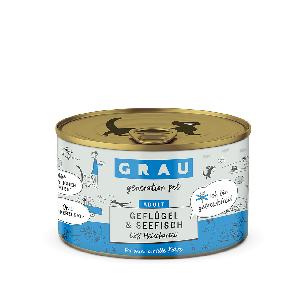 Grau Smulpotje Graanvrij Voordeelpakket 24 x 200 g - Gevogelte & zeevis