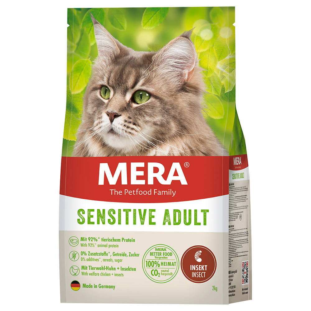 Mera Cats 2 kg  Sensitive Adult Insect kattenvoer droog