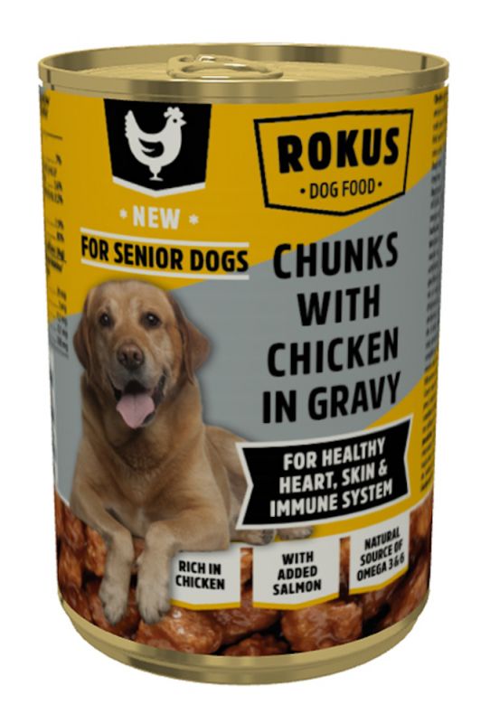 Rokus Senior - Hondenvoer - Kip - Zalm - 415 gram