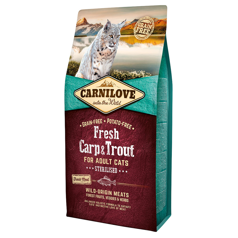Carnilove Fresh Adult Gesteriliseerde Karper, Forel voor Katten - 6 kg