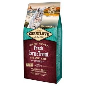 Carnilove Fresh Adult Gesteriliseerde Karper, Forel voor Katten - 6 kg