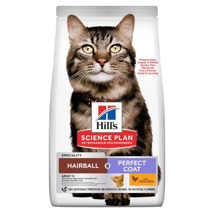 Hills Science Plan Hill's Science Plan Hairball & Perfect Coat Adult kattenvoer 3kg