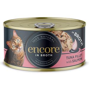 Encore 16x 70g  Blik Tonijnfilet en Zalm Kattenvoer Nat