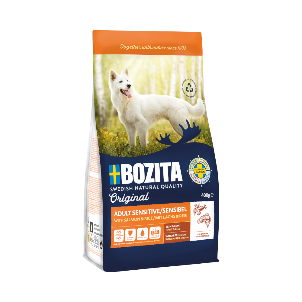 Bozita 400g  Original Adult Sensitive Skin & Coat Hondenvoer Droog