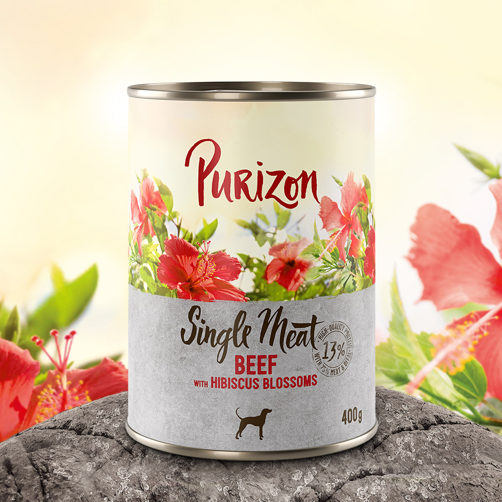Purizon Enkelvoudig vlees: Rundvlees met hibiscusbloemen 400 g