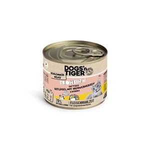 Dogs'n Tiger Voordeelpakket: 12x200g  Snackmenu Gevogelte met Kip kattenvoer nat