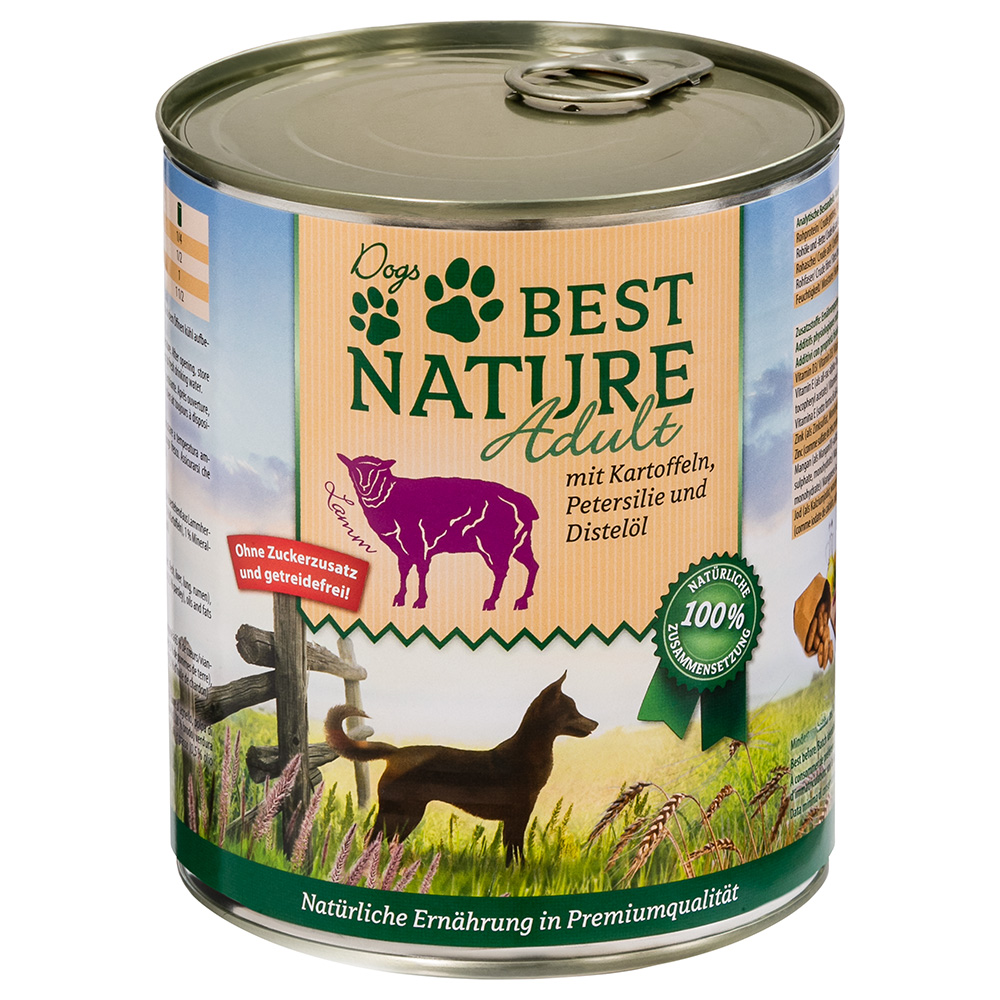Best Nature 12x 800g  Dog Adult Lam, aardappelen & peterselie Hondenvoer nat