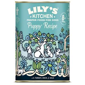 Lily's Kitchen 12x400g  Puppy kalkoen & eend hondenvoer nat