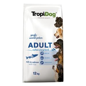 Tropidog 12kg  Premium Adult Medium & Large Zalm droogvoer voor honden