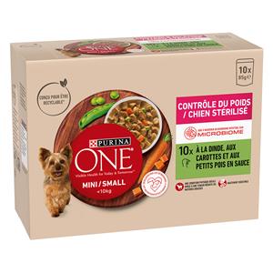 Purina One 10x 85g  Mini Adult Weight Control Kalkoen hondenvoer nat