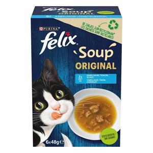 Felix Soup Original - Kattenvoer - Tonijn - Kabeljauw - 288 gram