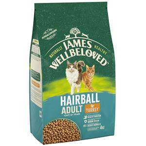 James Wellbeloved 4kg Adult Cat Hairball Kalkoen  Kattenvoer