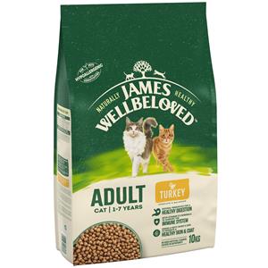 James Wellbeloved 10kg Adult Kalkoen  Kattenvoer