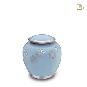 Urnwebshop Blauwe Shadow Dieren Urn Small Pootafdrukken (0.6 liter)